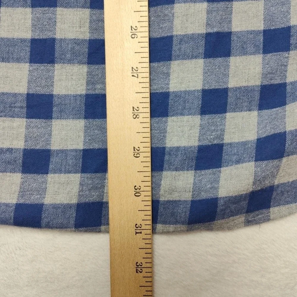 Vineyard Vines Shirt Mens Medium‎ Blue Check Flannel Slim Long Sleeve Button Up